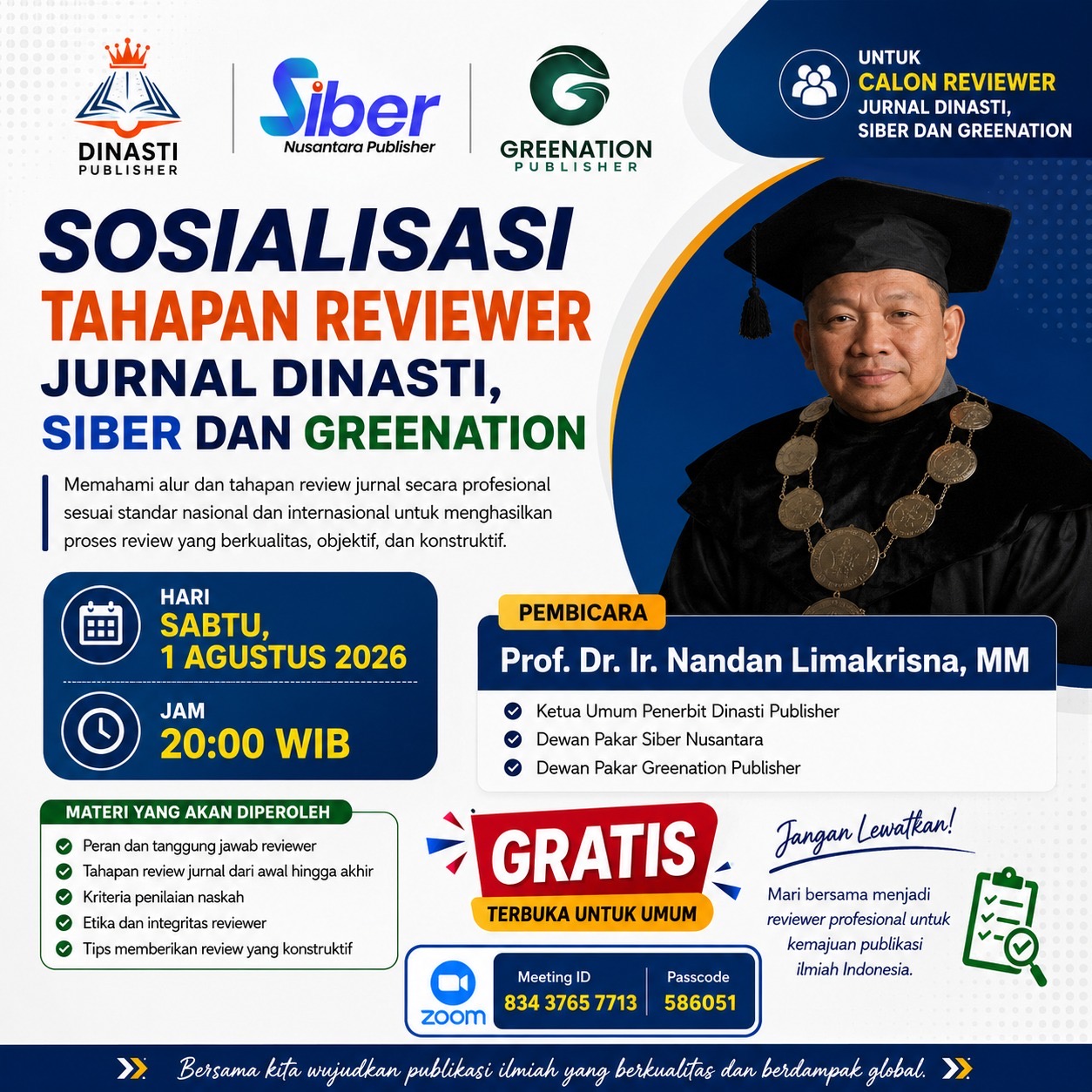 Sosialisasi Tahapan Reviewer Jurnal
